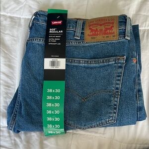 Levi's 505 Regular Fit Jeans - Blue 38 x 30